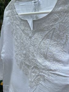 White Chikankari Kurta