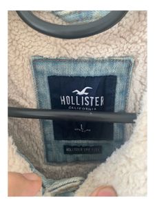 hollister  Denim Jacket with Fur Collar