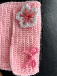 Cute Pink Crochet Coin Pouch