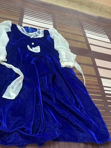 A Navy Blue Coloured Designer Short Frock✨