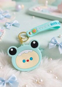 🆕kawai silicone coins pouches with keychain