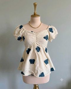 Chic Crepe Butterfly Print Topi