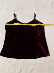 Velvet Wine Camisole Top