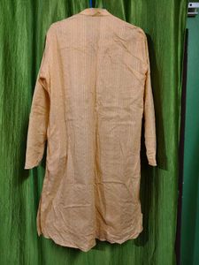 Classic Beige Striped Kurta
