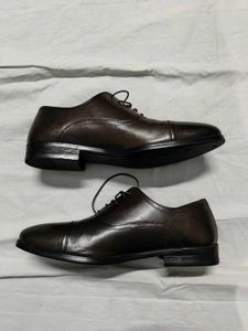 Classic Brown Leather Oxford Dress Shoes