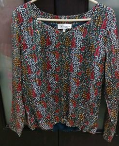 Floral Print Long Sleeve Top