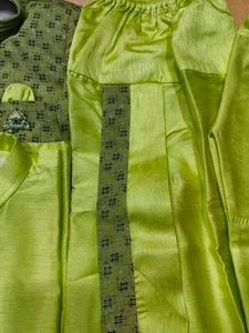 Aarambh Boys Ethnic Wear Set (5-6 Years) - Lime &amp;