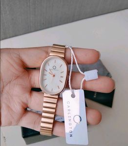 Rose Gold Oval Watch with corset