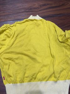 Levi's Yellow Floral Knit Top