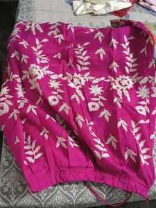 White and pink Lehenga with blouse