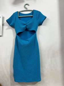 Blue Cutout Bodycon Dress