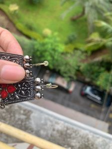 Red Tribal Earrings