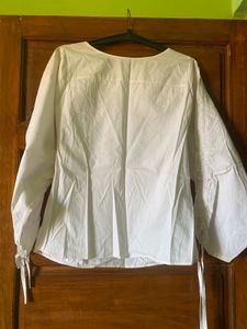 Stylish White Bell Sleeve Top
