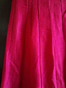 Elegant Gold &amp; Pink Anarkali Gown