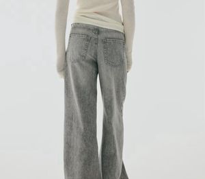 Grey Wide Leg Jeans