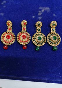 Elegant Gold Tone Dangle Earrings