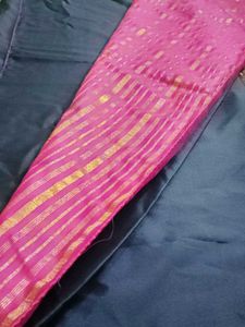 Elegant Navy and Pink Saree