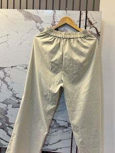 Stylish Beige Wide Leg Trousers, High waist- 30