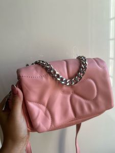 Pink Quilted Shoulder Bag