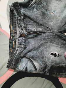 Distressed Acid Wash Jeans