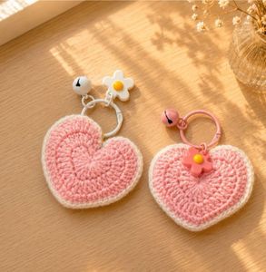 Crocheted Heart Keychain ( quantity 1)