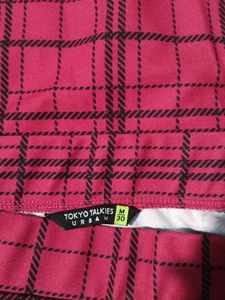 Pink Plaid Mini Skirt