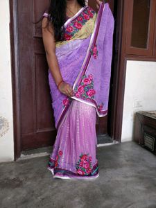 Designer saree from moh-manthan with designer blouse