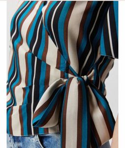 Chic Striped Wrap Top
