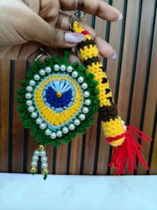 Handmade Peacock Theme Keychain