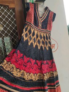 BLACK Anarkali Suit set