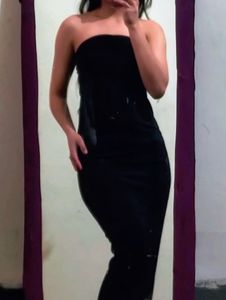 Elegant Black Bodycon Maxi Dress