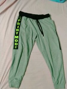 Light Green Joggers with "Sprint Mode" Graphic