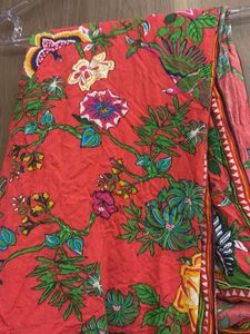 Vibrant Floral Dupatta with Tassels