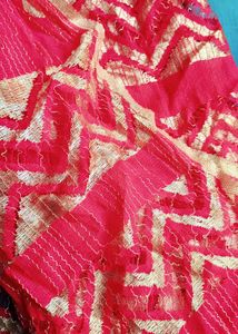 Elegant Red &amp; Gold Dupatta