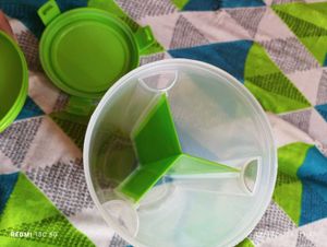 3 compartment air tight container Set of 2