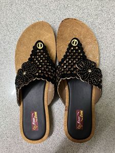black slippers
