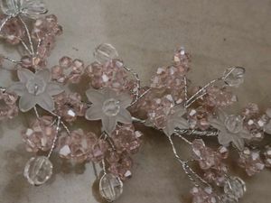 Elegant Pink Tiara Hair Clip 🩷 🤍