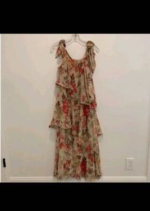 Floral Print Tiered Maxi Dress