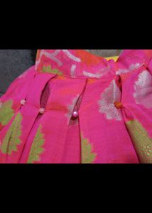 Pink Banarasi Silk Lehenga