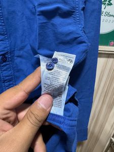 Levis Blue Button Down Cotton Shirt