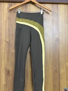 Olive Ribbed Crop Top &amp; Leggings Set