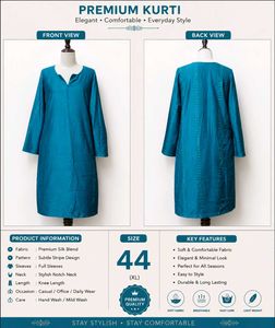 Premium Teal Silk Blend Kurta