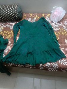 Elegant Green Bandhani Print Kurta