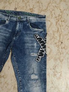 Men's Blue Washed Jeans