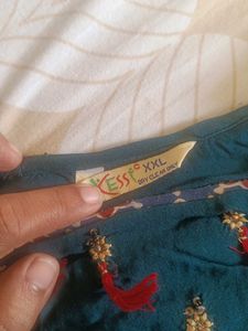 Teal Kurta Set with Trousers