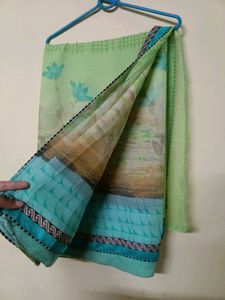 Beautiful Floral Print Saree