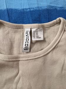 Ribbed Tan Crop Top