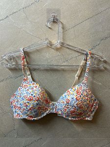 Floral Print Lightly Padded Non-Underwire Bra