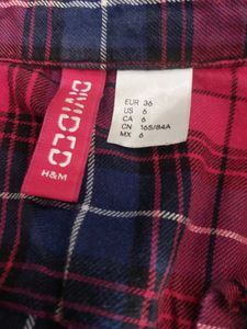 Red Plaid Button-Up Shirt
