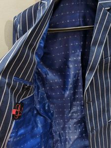 Men's Blue Pinstripe Blazer